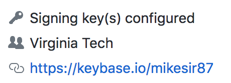 Signing keys configured mockup